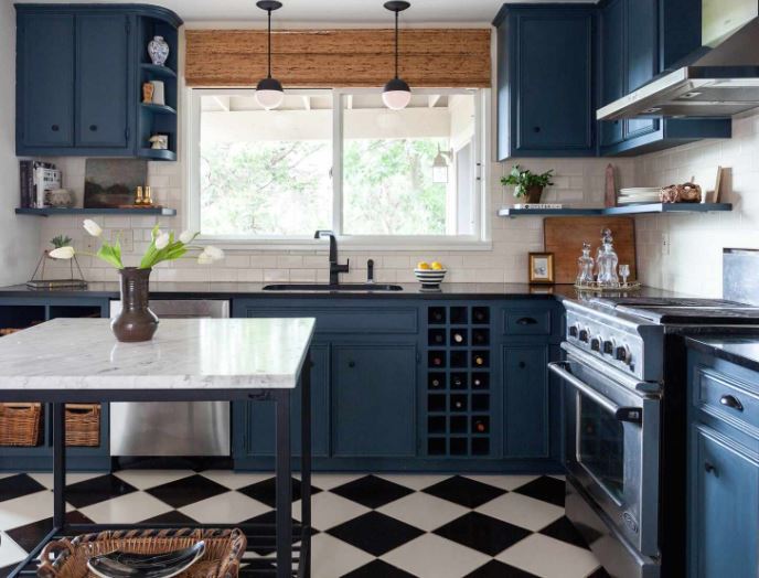 L shaped kitchen