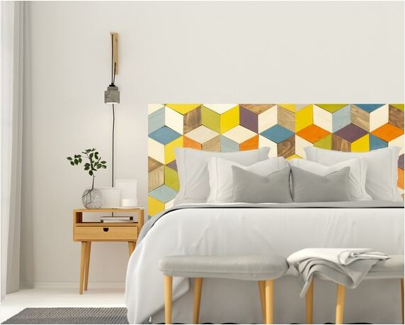 Geometric-Wooden-Pattern-Headboard-Design
