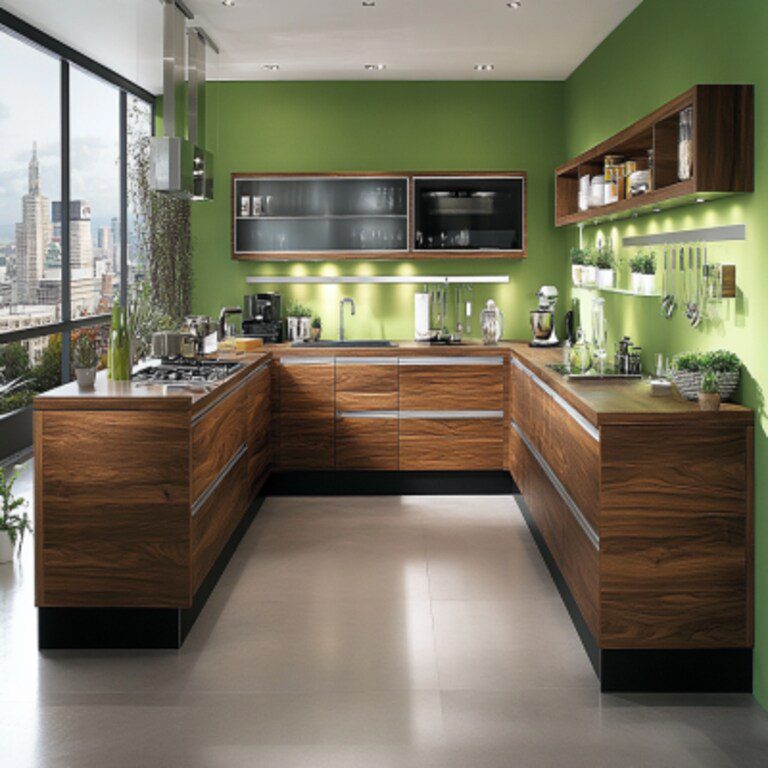 Lime Green, Ivory, and Earthy Browns