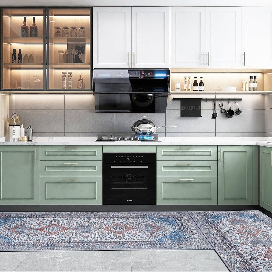 Olive, White And Muted Navy