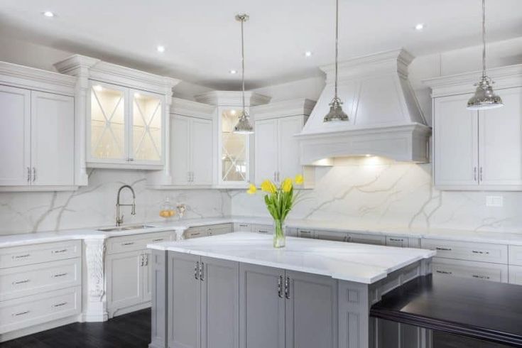 Quartz backsplash