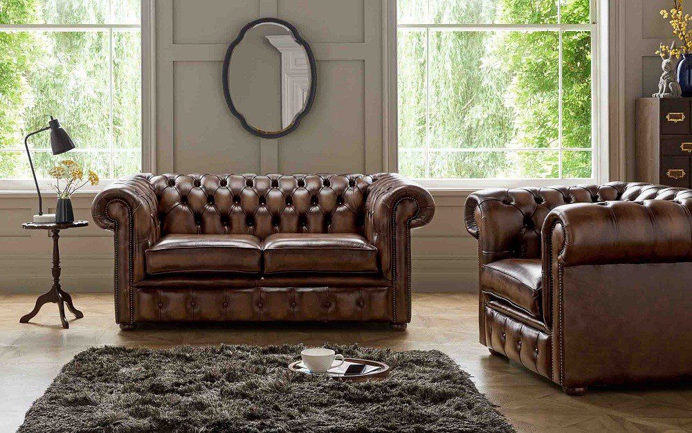 A Chesterfield sofa