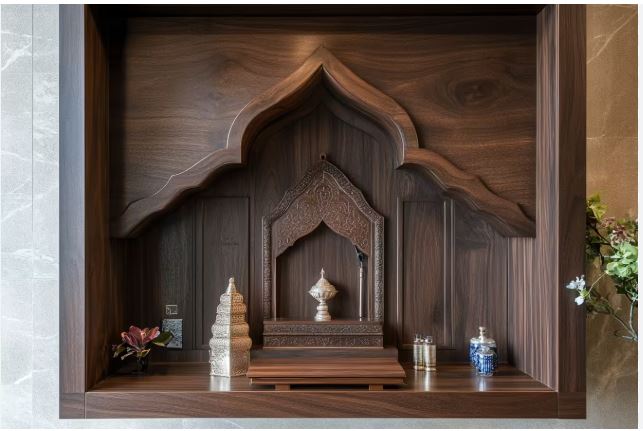 A-Wooden-Devghar-Design-Fitted-Into-a-Niche