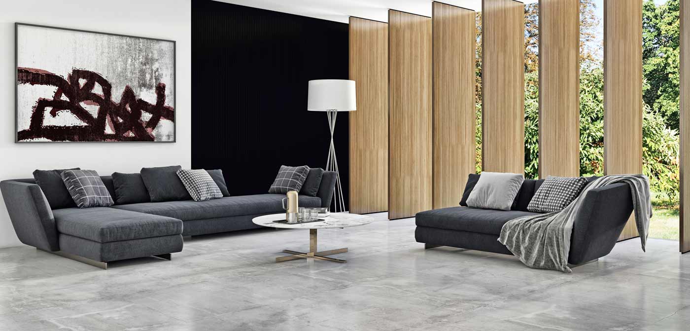 Ceramic Flooring for the Entire Living Room