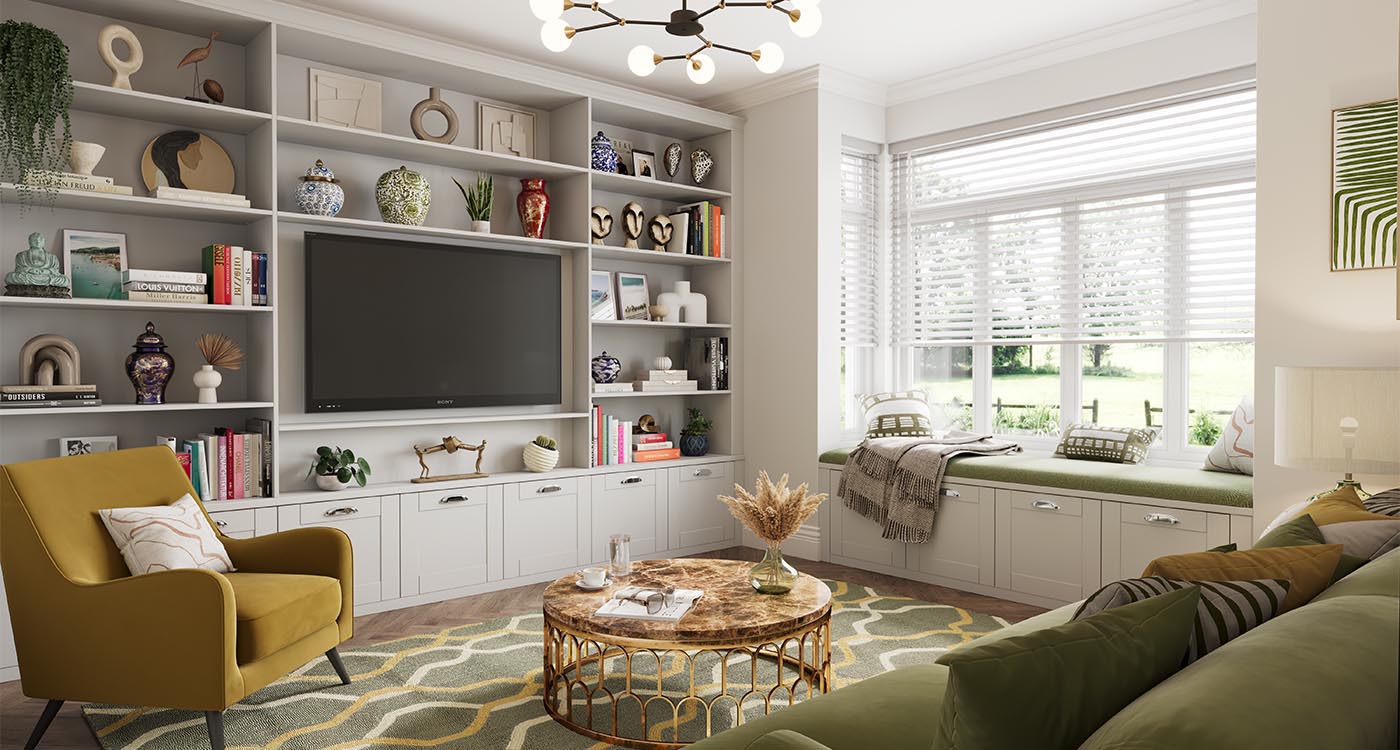 TV Unit With An Integrated Coffee Counter
